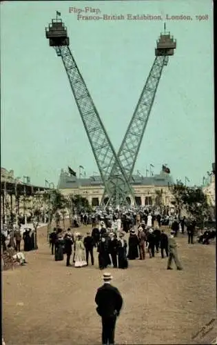 Ak London, Franco British Exhibition 1908, The Flip Flap