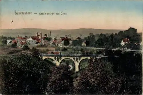 Ak Bad Gandersheim am Harz, Gesamtansicht von Osten