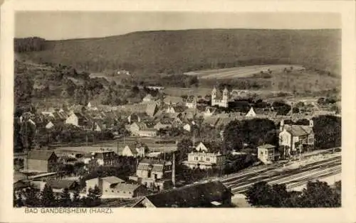 Ak Bad Gandersheim am Harz, Gesamtansicht, Bahnhof