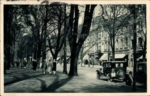 Ak Düsseldorf am Rhein, Königsallee, Autos, Passanten