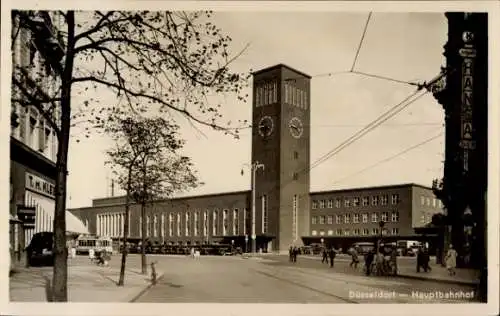 Ak Düsseldorf, Hauptbahnhof, Straßenseite