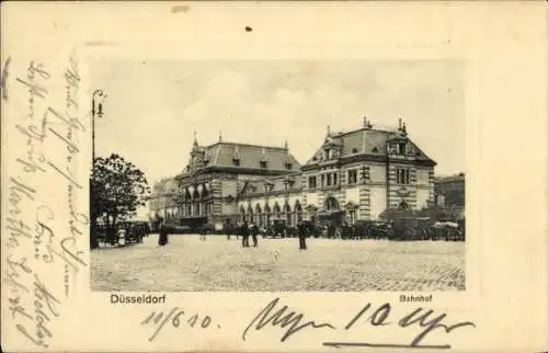 Ak Düsseldorf am Rhein, Bahnhof