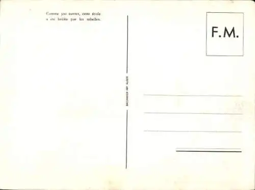 Ak Algerien, Schulgebäude