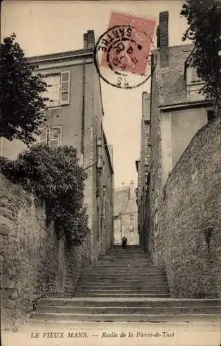 Ak Le Mans Sarthe, Ruelle de la Pierre de Tucé