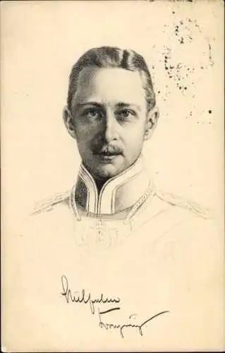 Künstler Ak Kronprinz Wilhelm von Preußen, Portrait