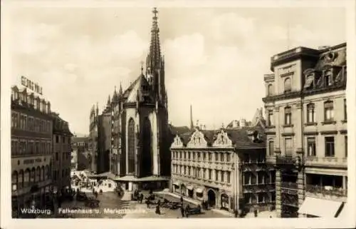 Ak Würzburg am Main Unterfranken, Falkenhaus, Marienkapelle