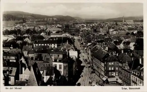 Ak Trier an der Mosel, Simeonstraße, Teilansicht