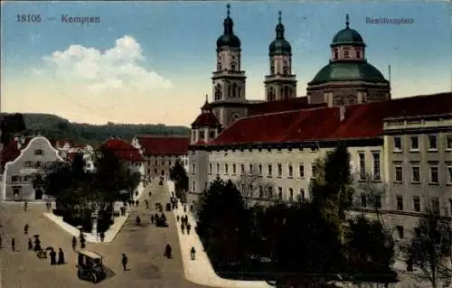 Ak Kempten im Allgäu Schwaben, Residenzplatz