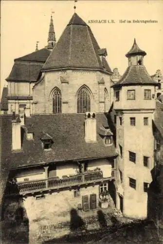 Ak Ansbach in Mittelfranken Bayern, Behringerhaus, Hof