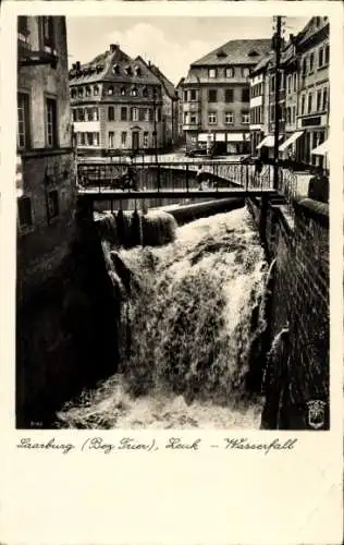 Ak Saarburg an der Saar Bezirk Trier, Leuk, Wasserfall