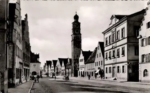 Ak Schrobenhausen in Oberbayern, Hauptstraße, Kirchturm