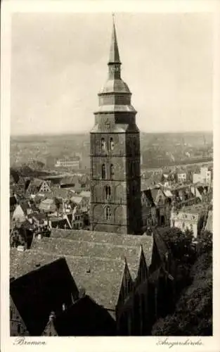 Ak Bremen, Teilansicht der Stadt, Blick auf die Ansgarikirche