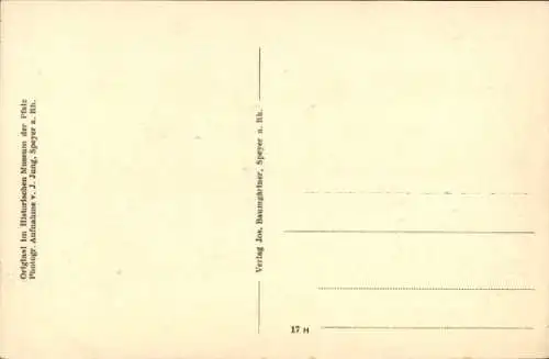 Ak Speyer Rheinland, Ansicht des Doms im Jahre 1756