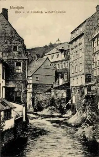 Ak Monschau Montjoie in der Eifel, Blick von der Friedrich Wilhelm Brücke