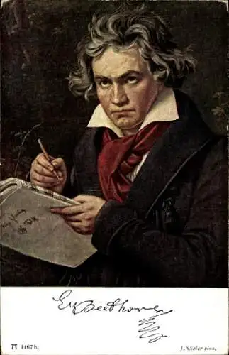 Künstler Ak Stieler, J., Komponist Ludwig van Beethoven, Portrait