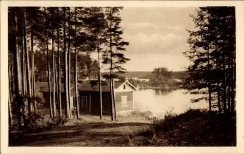 Ak Punkaharju Finnland, See, Holzhaus, Wald