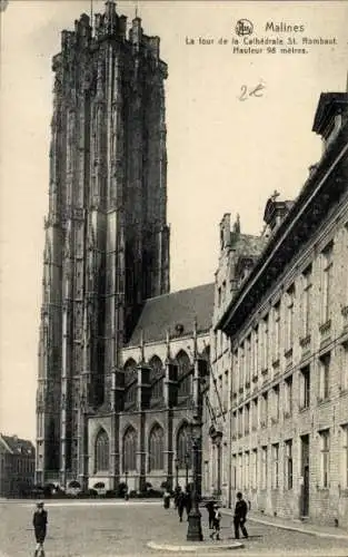 Ak Mechelen Mecheln Malines Flandern Antwerpen, Tour de la Cathedrale St. Rombaut