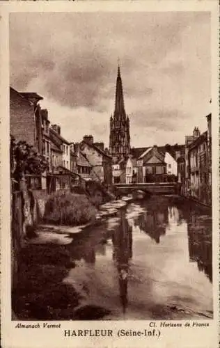 Ak Harfleur Seine Maritime, Blick auf die Stadt, Kirche