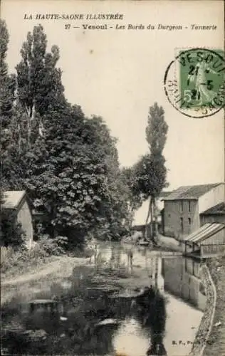 Ak Vesoul Haute Saône, Les Bords du Durgeon, Gerberei