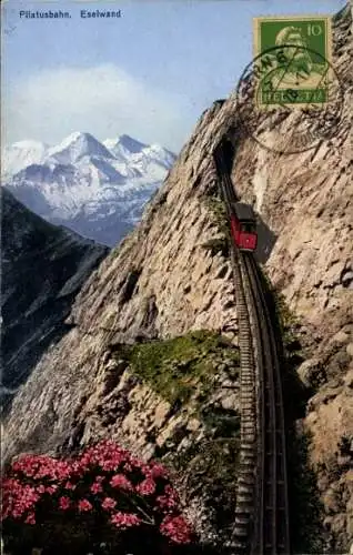 Ak Schweiz, Pilatusbahn, Eselwand