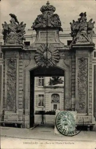 Ak Versailles-Yvelines, Tor der Artillerieschule