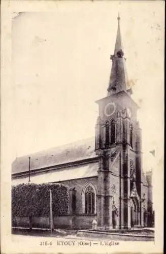 Ak Étouy Oise, Kirche