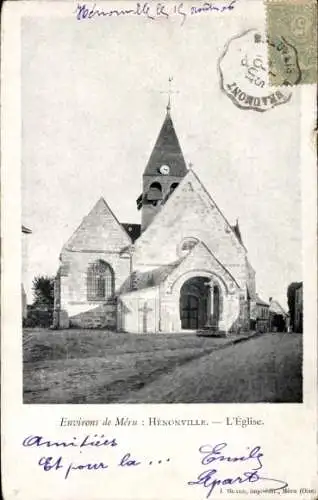 Ak Hénonville Oise, Kirche