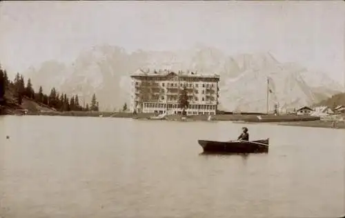 Ak Cortina d'Ampezzo Veneto, Grand Hotel, Ruderpartie