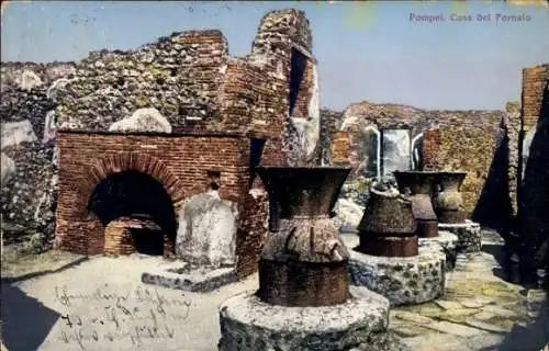 Ak Pompeji Pompei Campania, Casa del Fornaio