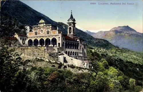 Ak Locarno Kanton Tessin Schweiz, Madonna del Sasso