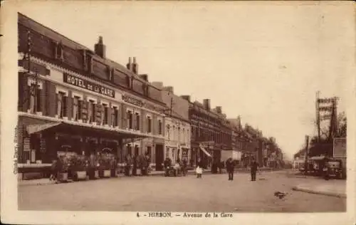 Ak Hirson Aisne, Avenue de la Gare