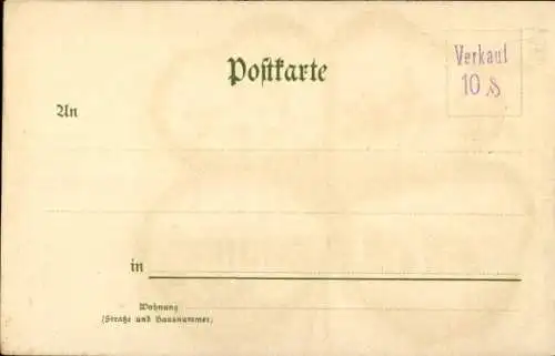 Kleeblatt Litho Berlin, Lutherdenkmal, Dom, Palais Kaiser Friedrich III, Brandenburger Tor