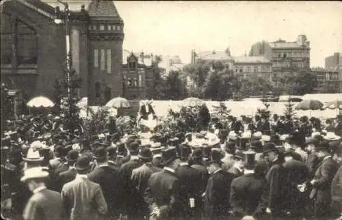 Ak Hamburg, Int. Fach- und Kulturhistor. Ausstellung für das Fleischergewerbe 1907, Festrede