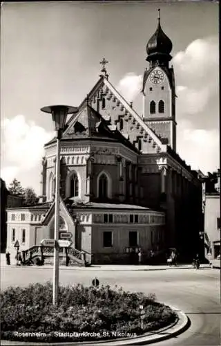 Ak Rosenheim Oberbayern, Stadtpfarrkirche, St. Nikolaus