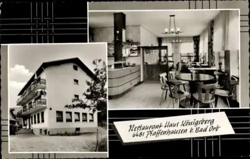 Ak Pfaffenhausen Jossgrund im Spessart, Restaurant Haus Königsberg