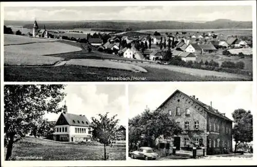 Ak Kisselbach im Hunsrück, Gasthof zum Deutschen Haus, Gemeindehaus, Panorama