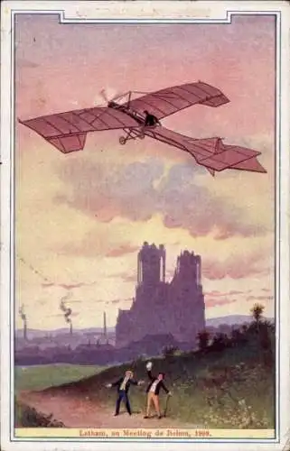 Ak Aviation, Latham, beim Treffen in Reims, 1909