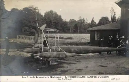 Ak Hydroplane Santes-Dumont, vor Ort