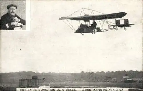 Ak Stockel Aviation Fortnight, Christiaens im vollen Flug