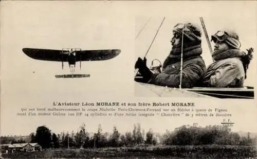 Ak-Flieger Leon Morane und sein Bruder Robert Morane