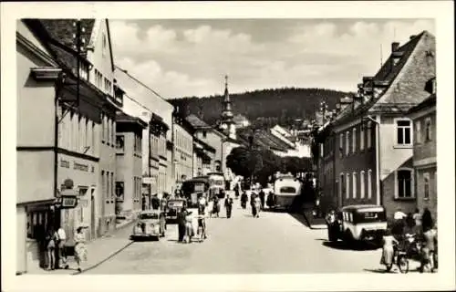 Ak Saalburg in Thüringen, Markt, Straße