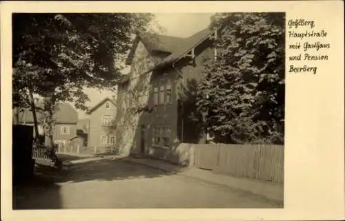 Ak Gehlberg Suhl in Thüringen, Hauptstraße, Gasthaus-Pension Beerberg