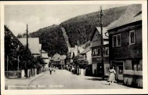 Ak Unterweißbach Thüringen, Dorfstraße