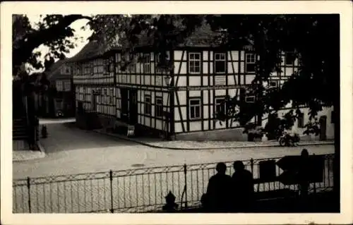 Ak Schalkau in Thüringen, Marktplatz, HO-Gaststätte Puppenstübchen