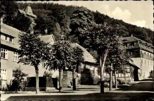 Ak Rauenstein in Thüringen, Karl-Marx-Platz, ehemaliges Schloss