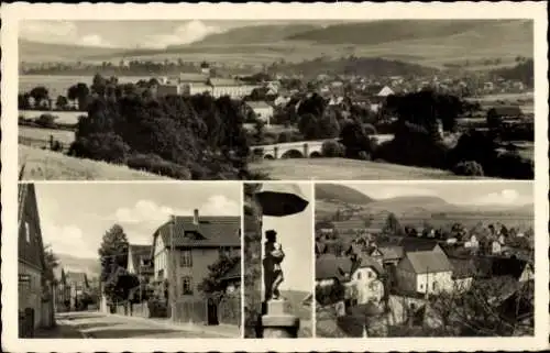 Ak Untermaßfeld in Thüringen, Panorama, Straßenpartie, Teilansicht