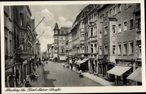 Ak Freiberg in Sachsen, Karl-Marx-Straße