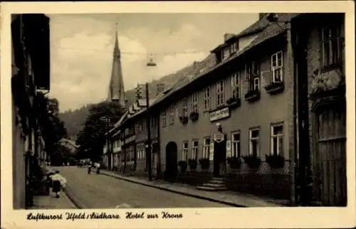 Ak Ilfeld am Harz Thüringen, Hotel zur Krone