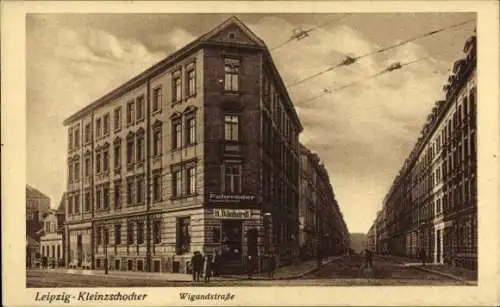 Ak Leipzig Kleinzschocher, Wigandstraße, Fahrradgeschäft von H. Dänhardt