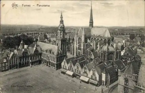 Ak Furnes Veurne Westflandern, Panorama